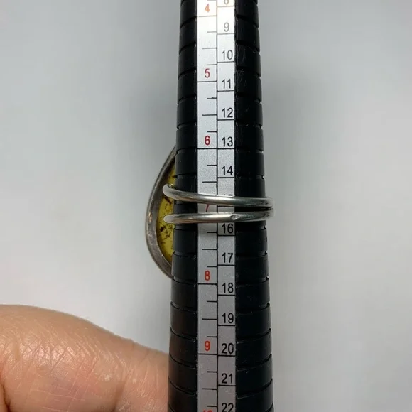 925 Sterling Silver and amber ring size7 / 052024-RG0050 B - Picture 10 of 10